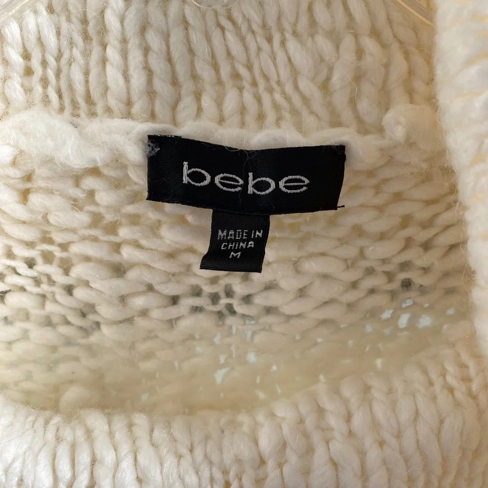 bebe Cowl Neck Sweater Size: Medium